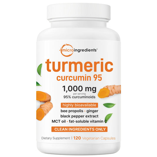 Pure Turmeric Curcumin Supplement 1,000mg - 95% Curcuminoids - Antioxidant Supplement to Support Joints, Tissue, Liver, Colon & Cellular Health* - Black Pepper for Better Absorption - Filler Free
